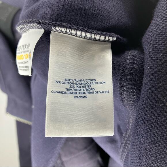 NWOT LANDS' END Men's Bedford Rib Quarter Zip Sweater Navy Small - Picture 4 of 5